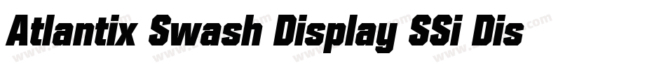 Atlantix Swash Display SSi Display Italic字体转换